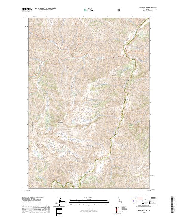USGS Topographic Map – Artillery Dome