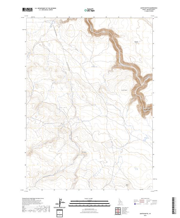 USGS Topographic Map – Austin Butte