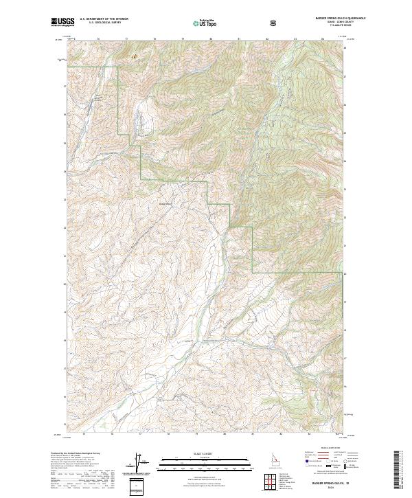 USGS Topographic Map – Badger Spring Gulch