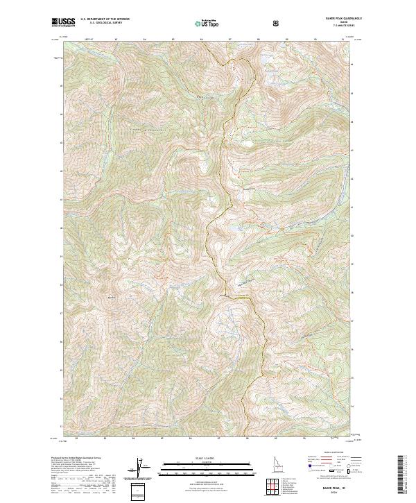 USGS Topographic Map – Baker Peak