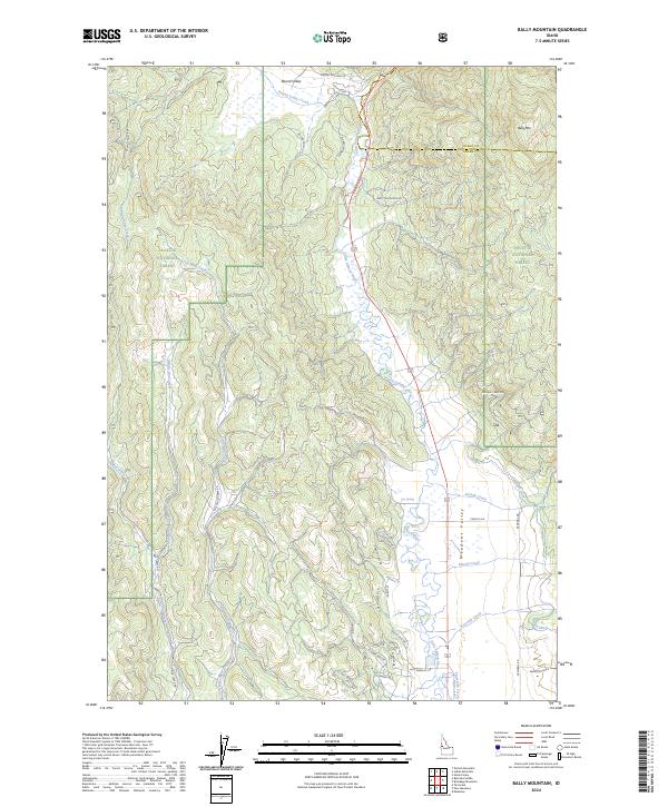 USGS Topographic Map – Bally Mountain