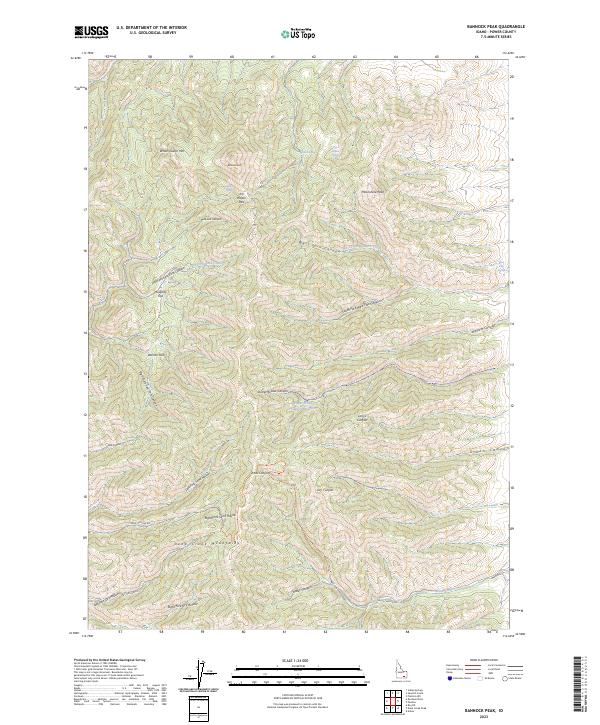 USGS Topographic Map – Bannock Peak