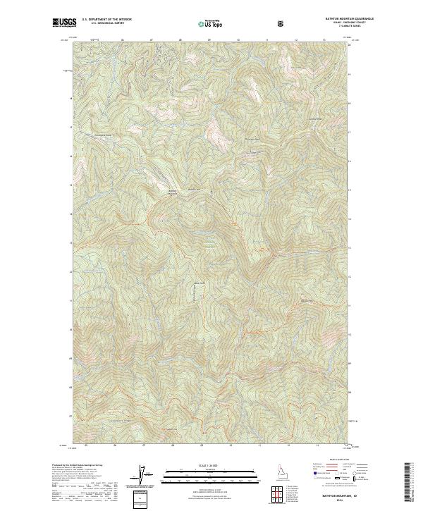 USGS Topographic Map – Bathtub Mountain
