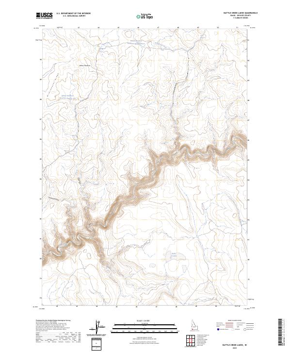 USGS Topographic Map – Battle Creek Lakes