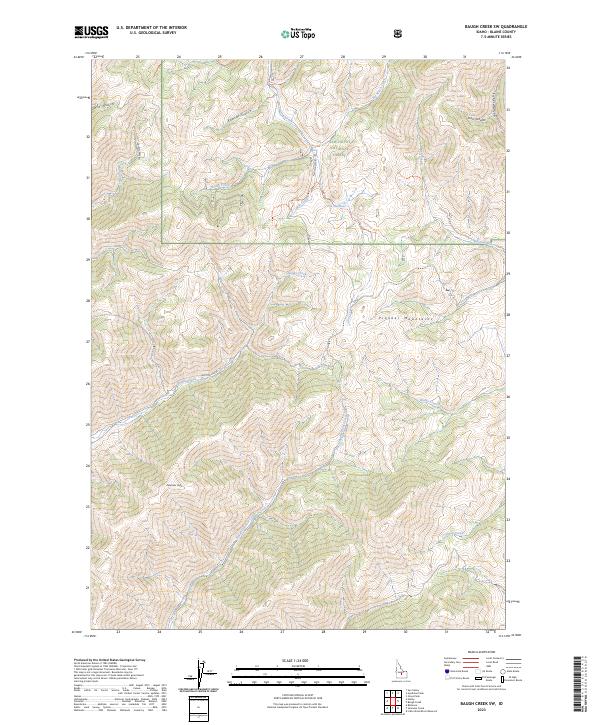 USGS Topographic Map – Baugh Creek SW