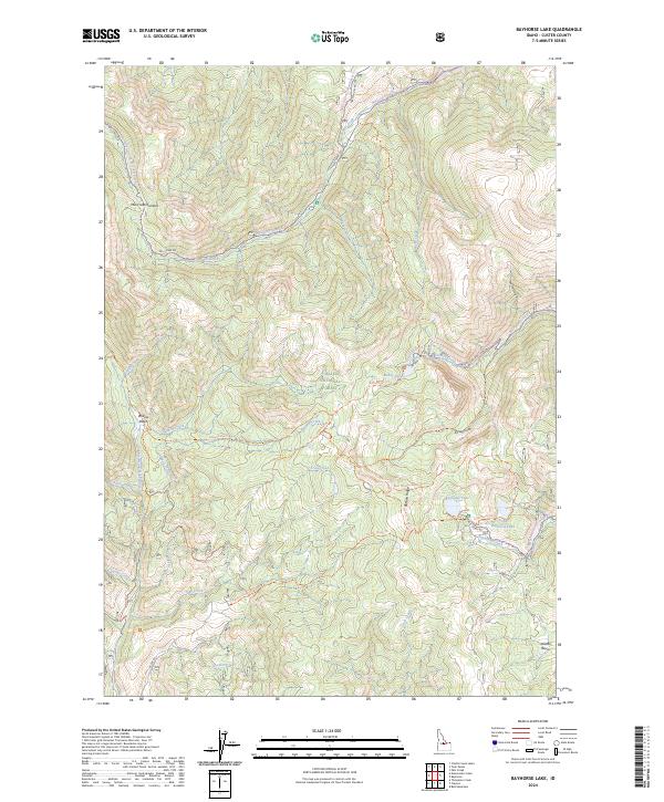 USGS Topographic Map – Bayhorse Lake