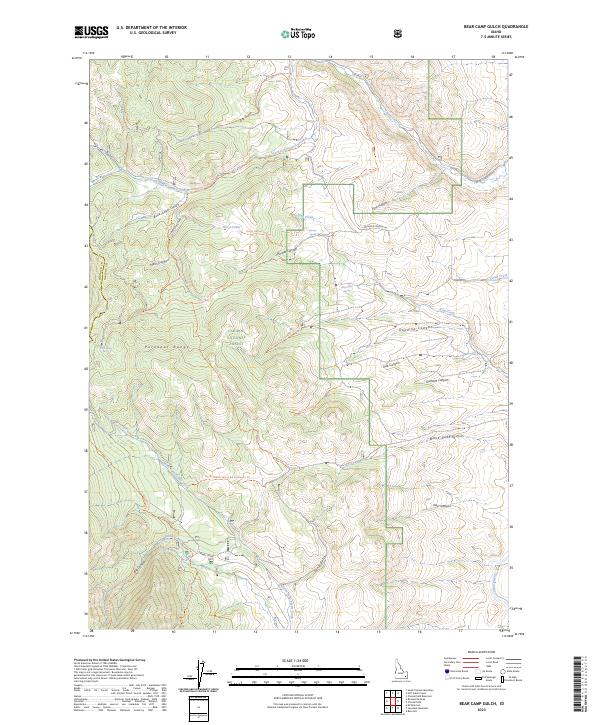 USGS Topographic Map – Bear Camp Gulch