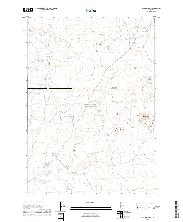 USGS Topographic Map – Bear Den Butte