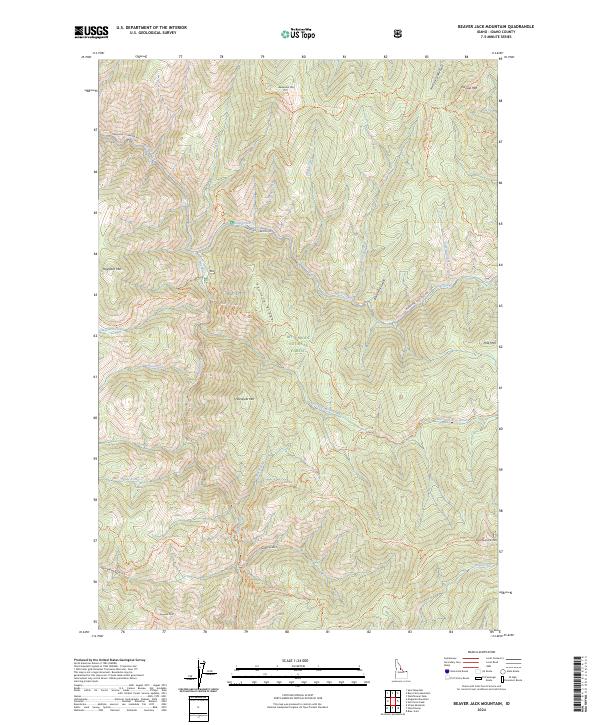 USGS Topographic Map – Beaver Jack Mountain
