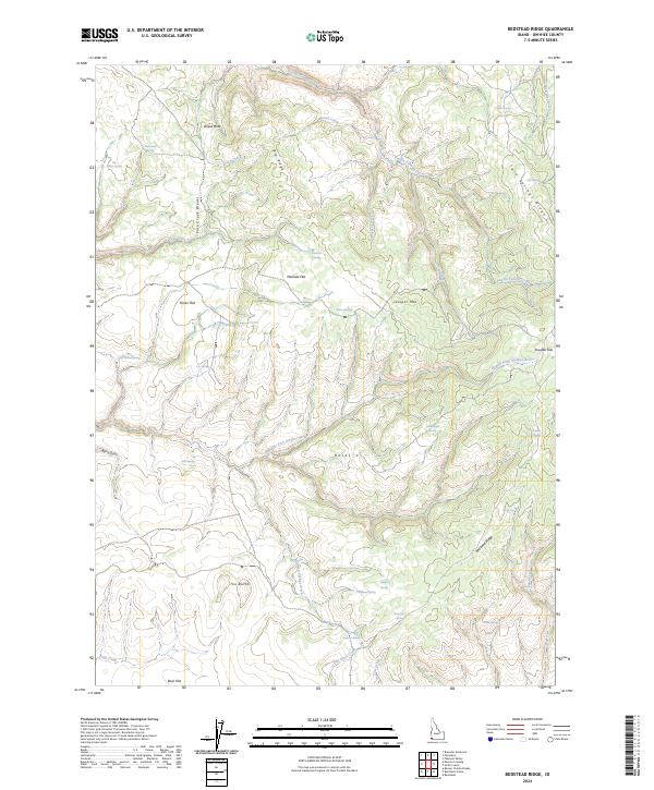 USGS Topographic Map – Bedstead Ridge