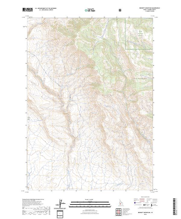 USGS Topographic Map – Bennett Mountain
