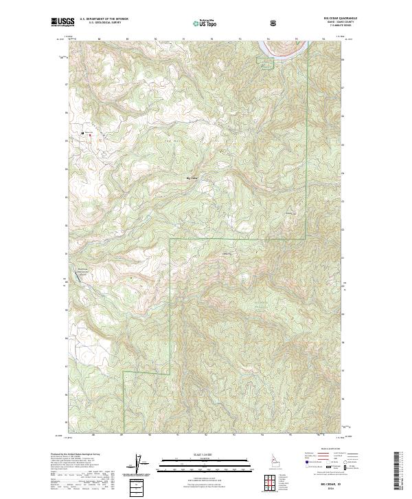 USGS Topographic Map – Big Cedar
