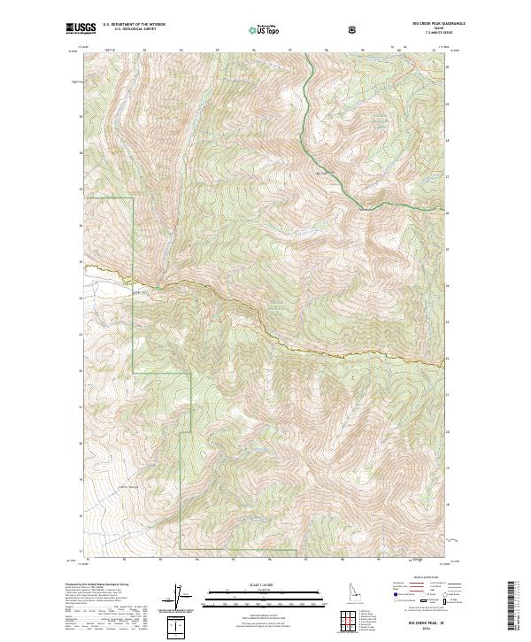 USGS Topographic Map – Big Creek Peak