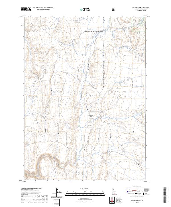 USGS Topographic Map – Big Creek Ranch