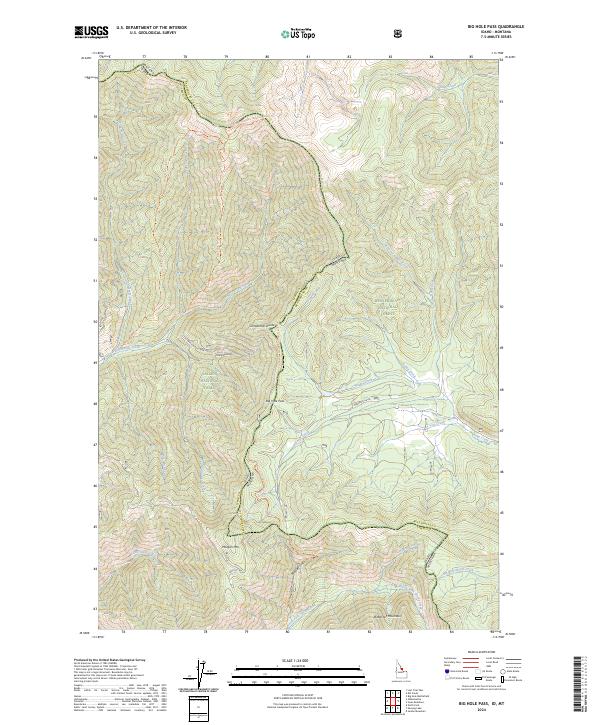 USGS Topographic Map – Big Hole Pass