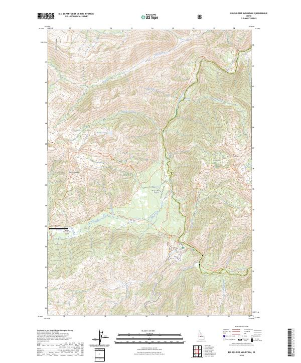 USGS Topographic Map – Big Soldier Mountain