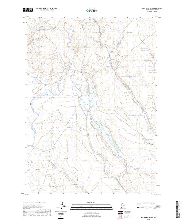 USGS Topographic Map – Big Springs Ranch