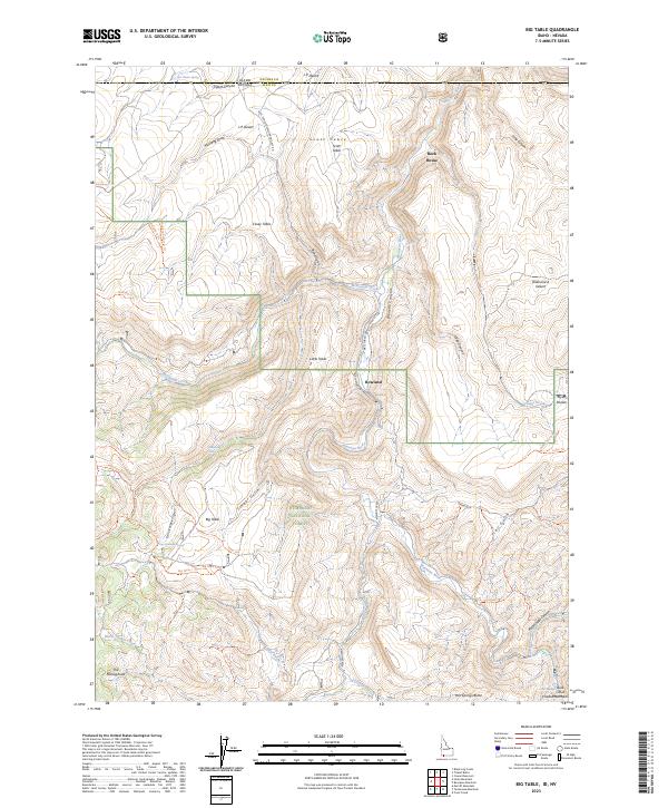 USGS Topographic Map – Big Table
