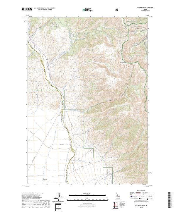 USGS Topographic Map – Big Windy Peak