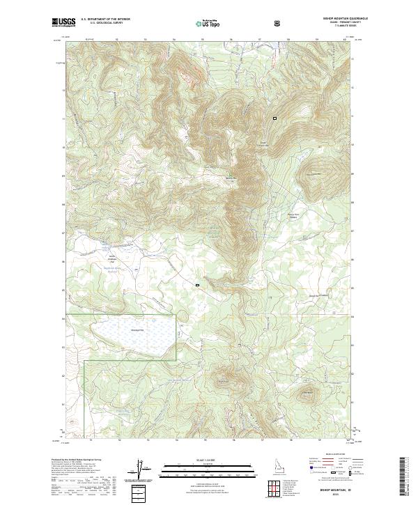 USGS Topographic Map – Bishop Mountain