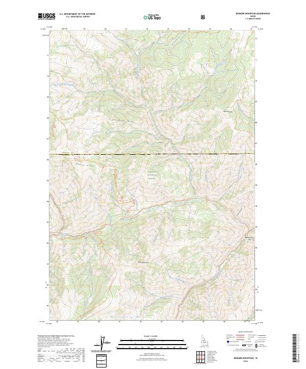 USGS Topographic Map – Bismark Mountain