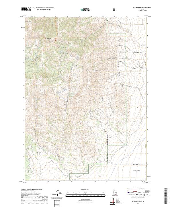 USGS Topographic Map – Black Pine Peak