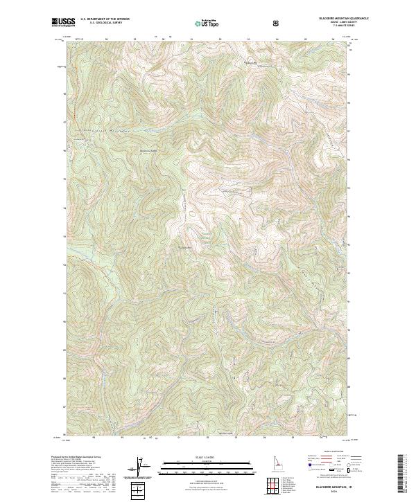 USGS Topographic Map – Blackbird Mountain