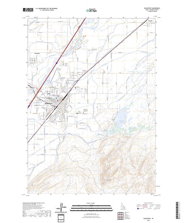 USGS Topographic Map – Blackfoot