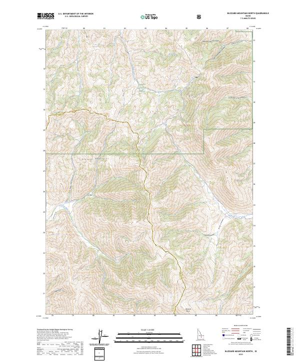 USGS Topographic Map – Blizzard Mountain North