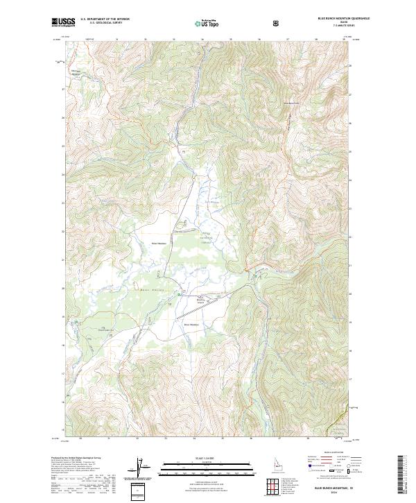 USGS Topographic Map – Blue Bunch Mountain