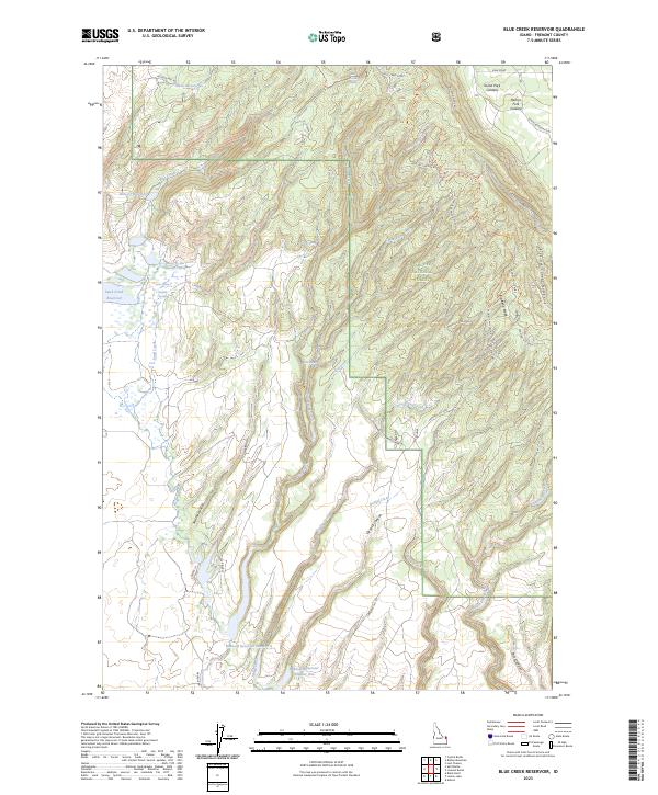 USGS Topographic Map – Blue Creek Reservoir