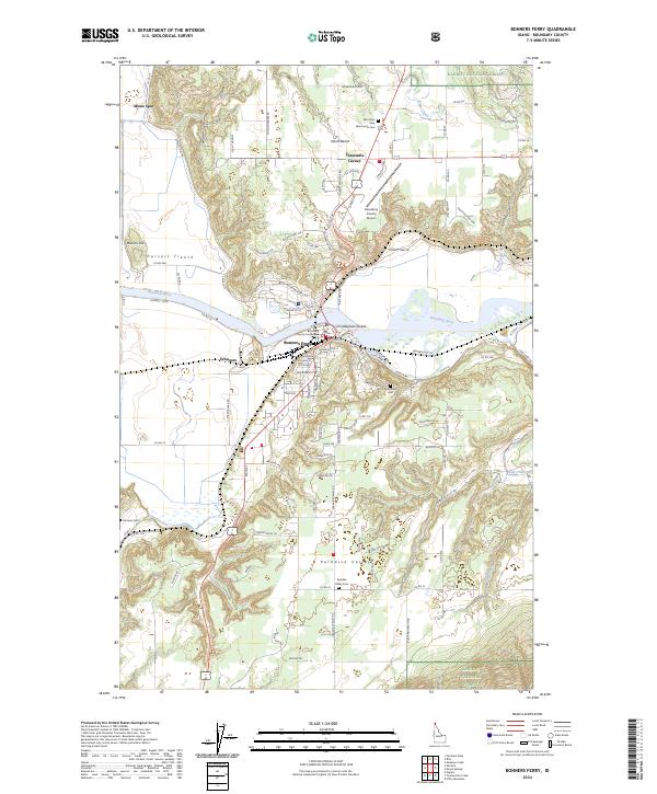 USGS Topographic Map – Bonners Ferry