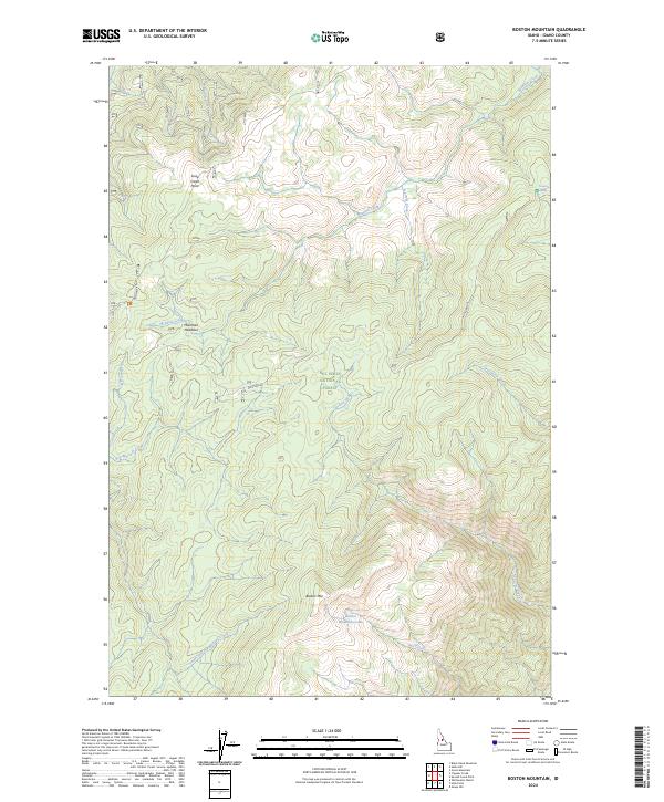 2024 Map of Boston Mountain, 2024 Print