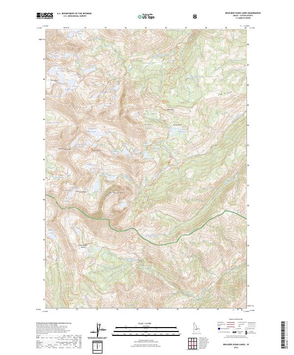 USGS Topographic Map – Boulder Chain Lakes