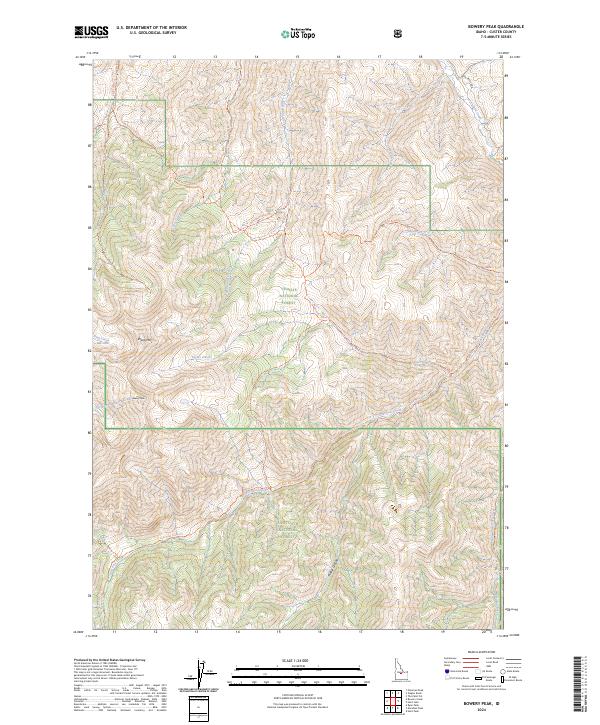 USGS Topographic Map – Bowery Peak