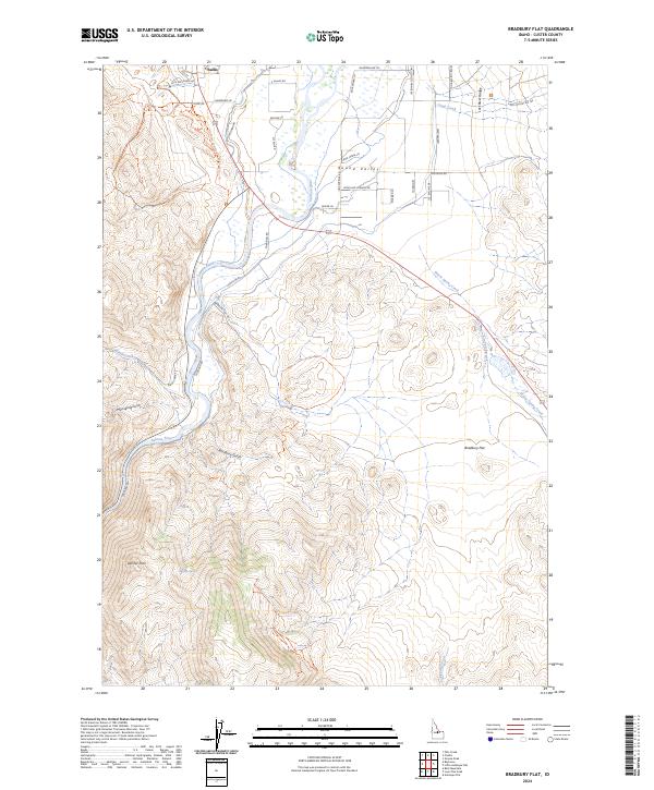 USGS Topographic Map – Bradbury Flat