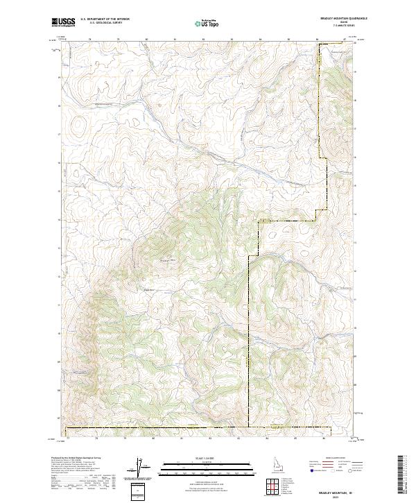 USGS Topographic Map – Bradley Mountain
