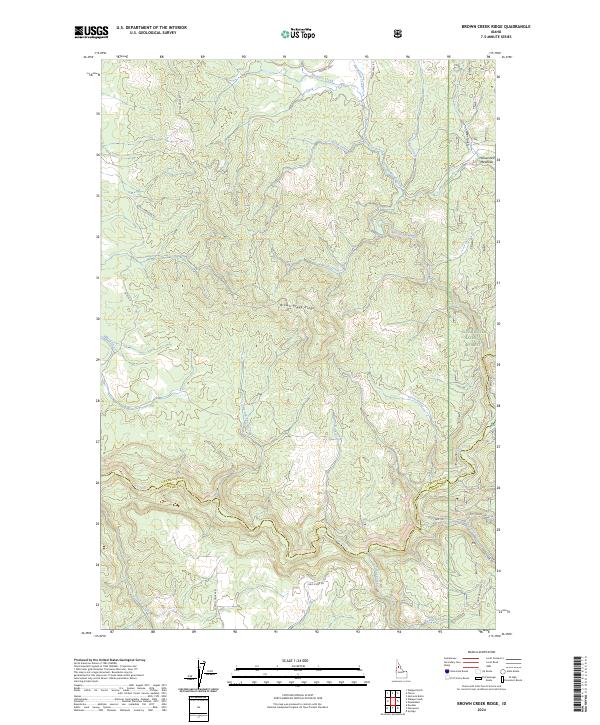 USGS Topographic Map – Brown Creek Ridge