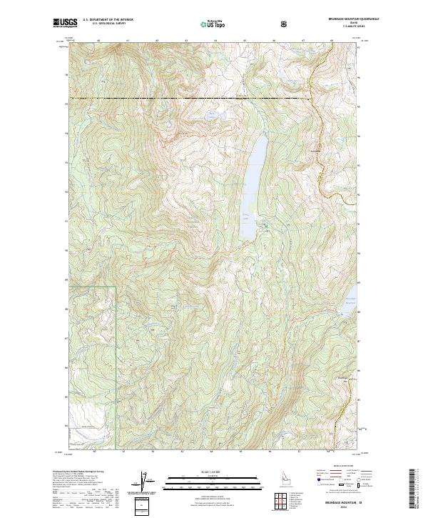 USGS Topographic Map – Brundage Mountain