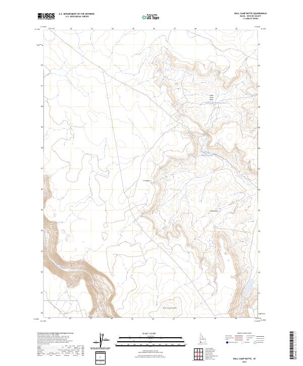 USGS Topographic Map – Bull Camp Butte