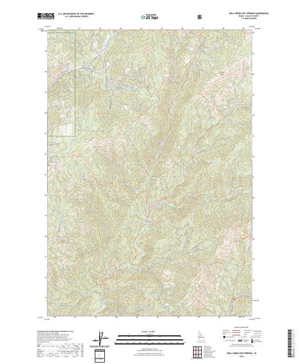 USGS Topographic Map – Bull Creek Hot Springs