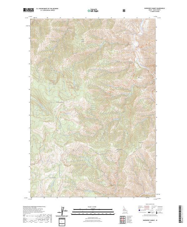 USGS Topographic Map – Burgdorf Summit