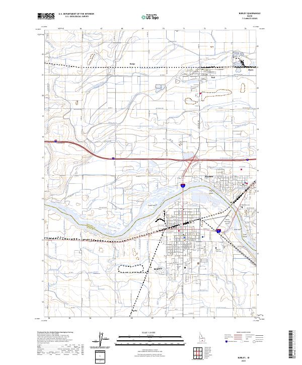 USGS Topographic Map – Burley