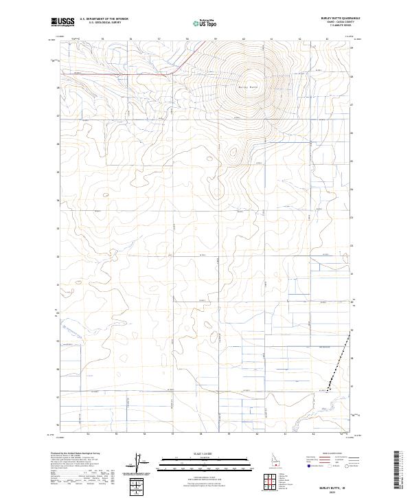 USGS Topographic Map – Burley Butte