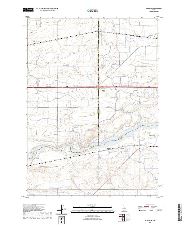 USGS Topographic Map – Burley SW