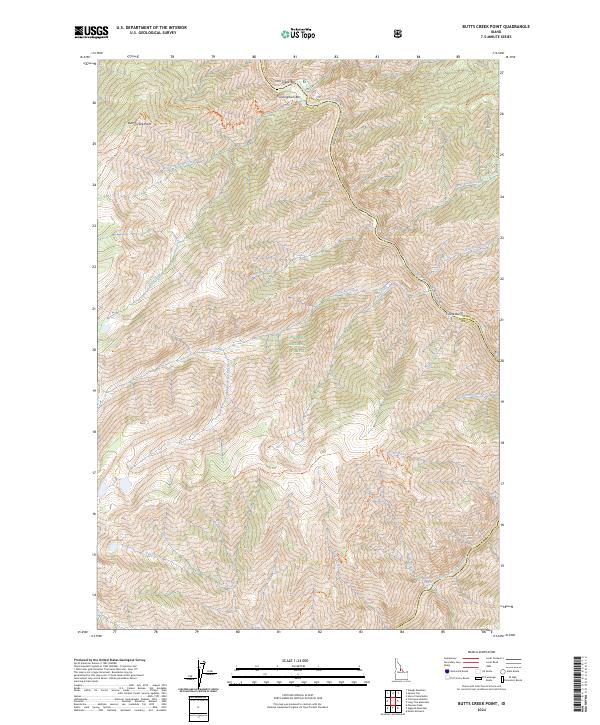 USGS Topographic Map – Butts Creek Point