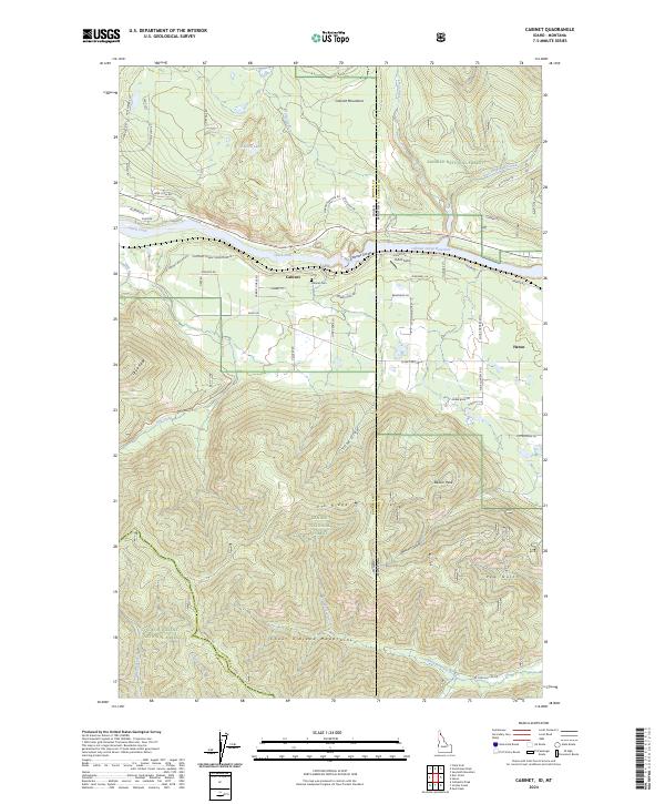 USGS Topographic Map – Cabinet