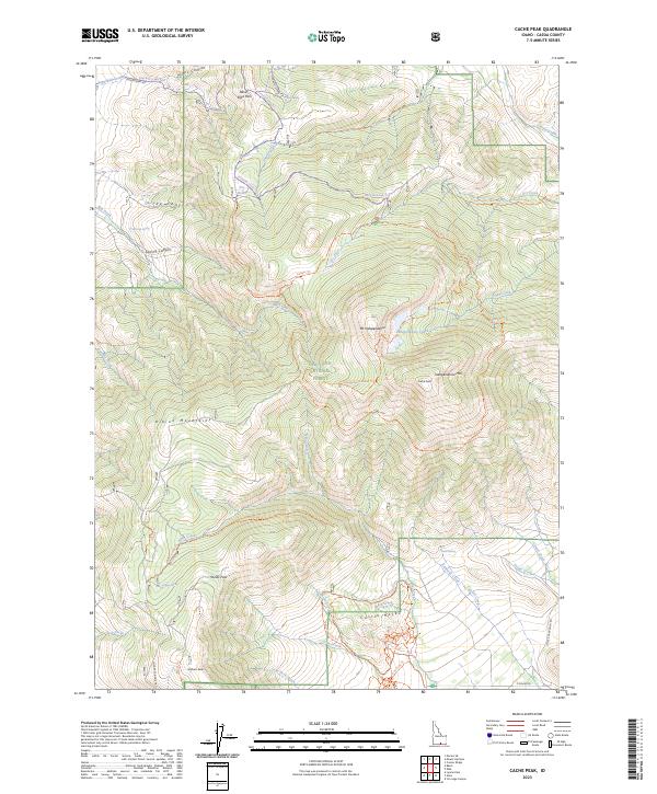 USGS Topographic Map – Cache Peak
