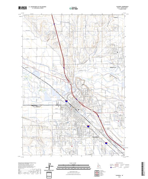 USGS Topographic Map – Caldwell