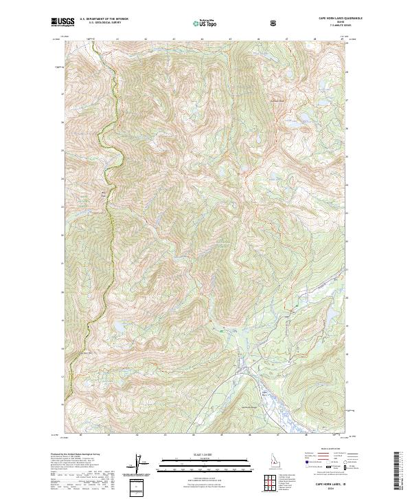 USGS Topographic Map – Cape Horn Lakes